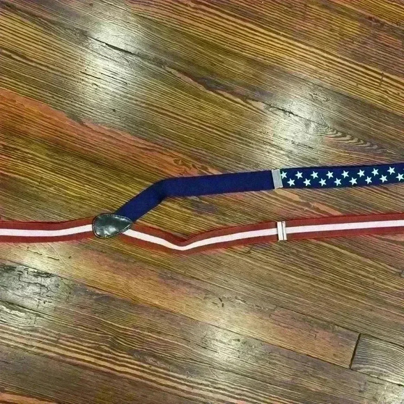Men’s patriotic American Flag red, white, blue suspenders - Picture 6 of 6